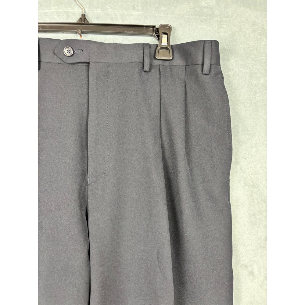 Lauren Ralph Lauren Mens Navy Blue Pleated Cuffed Dress Pants Trousers 36x31 - Picture 4 of 12